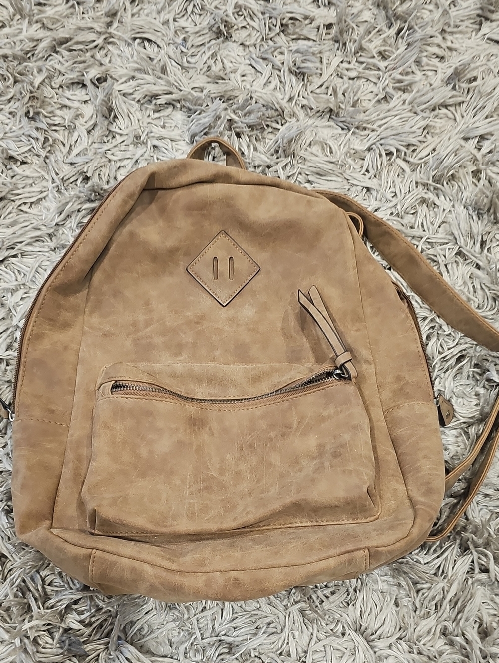 American Eagle By Payless Tan Suede-Style Men's Backpack